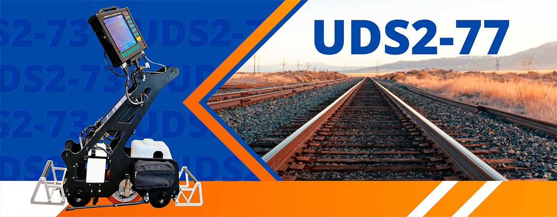 UDS2-77 ultrasonic single-rail flaw detector